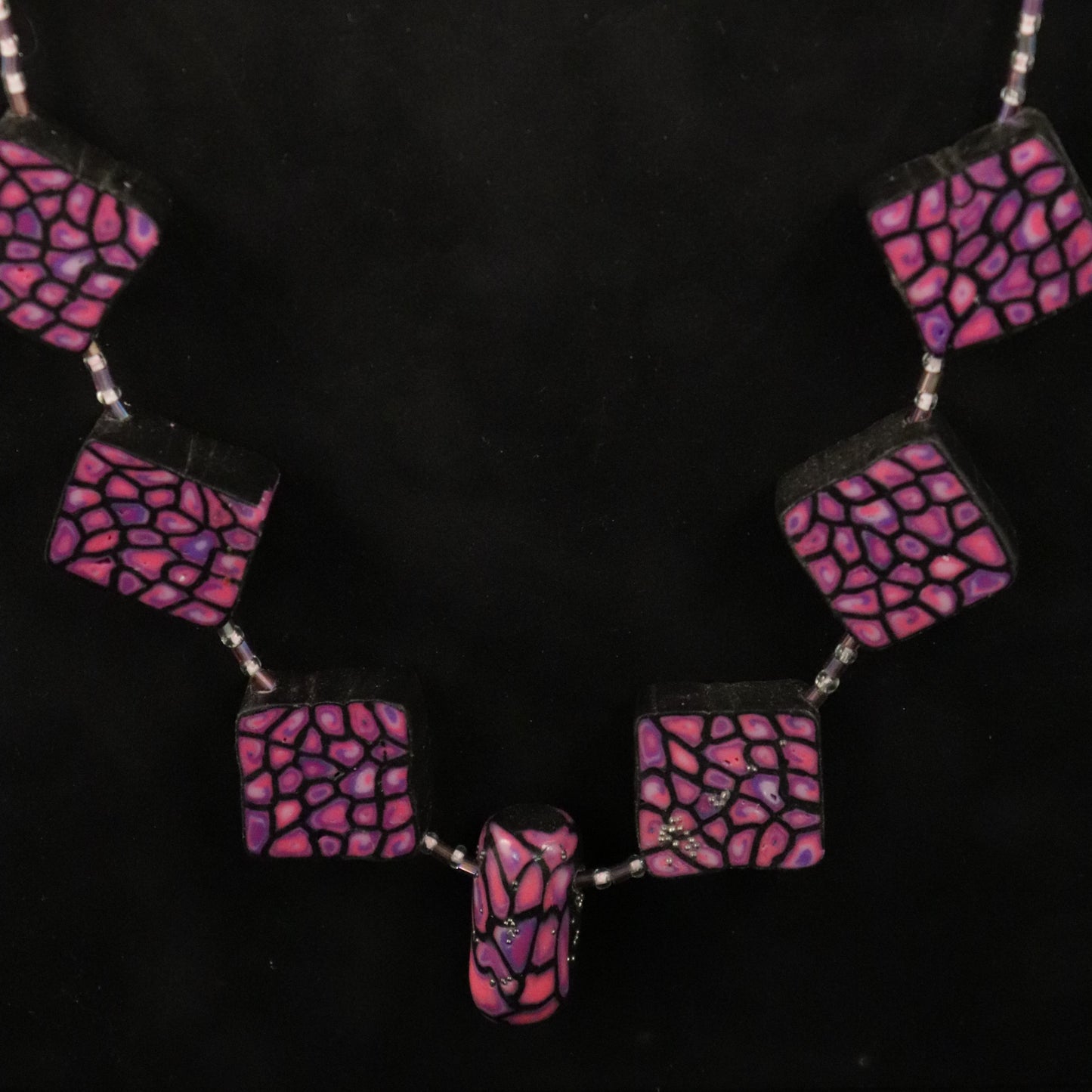 Halskette "Purple Blocks"