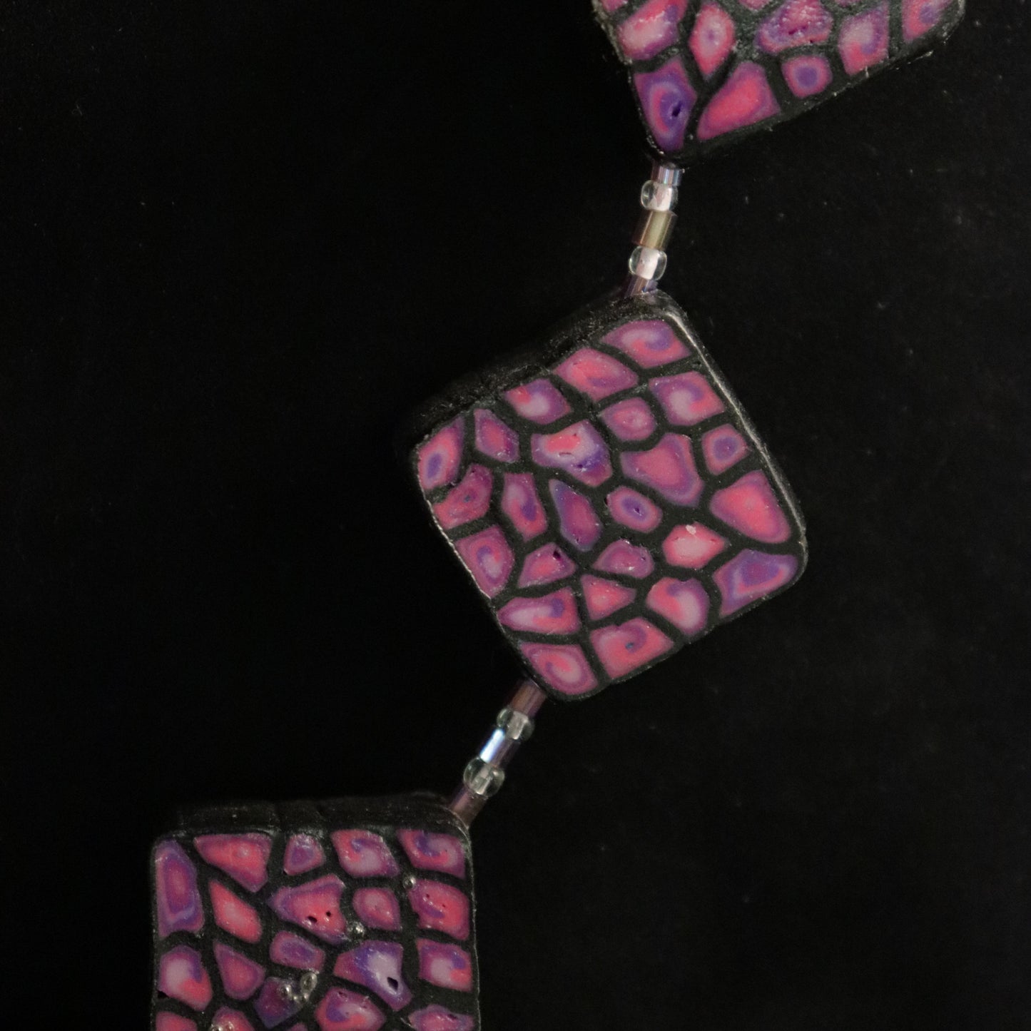 Halskette "Purple Blocks"