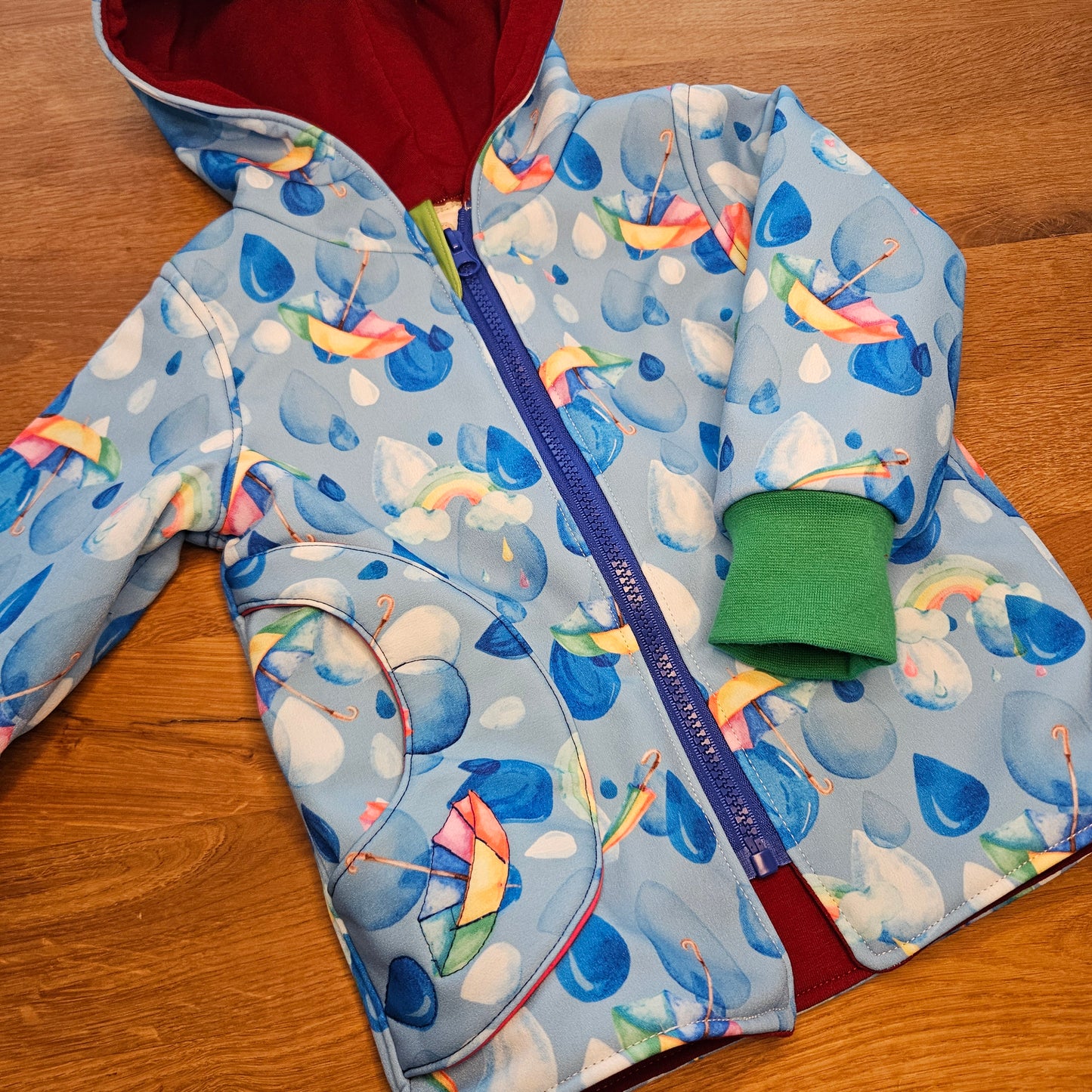Regenjacke gefüttert unisex Gr. 92/98