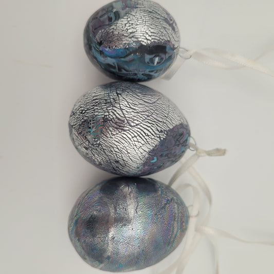 Osterei Silber