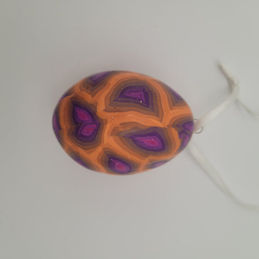 Osterei Orange pink