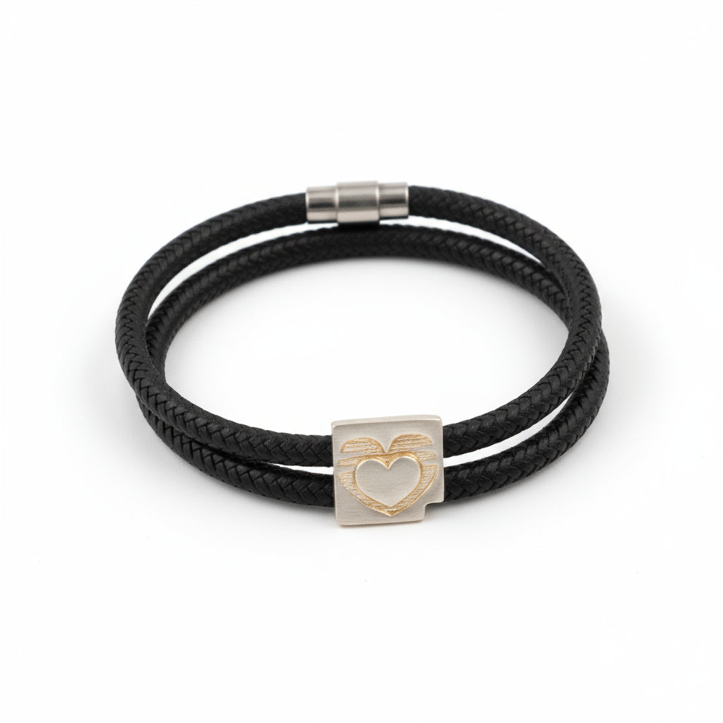 Armband "Herz eckig"