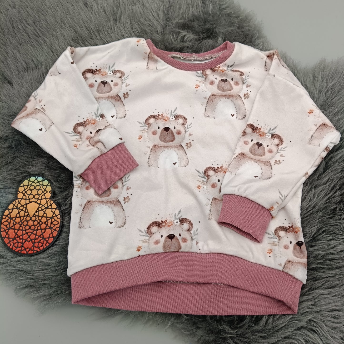 Pullover "Blumenbär" Gr. 98