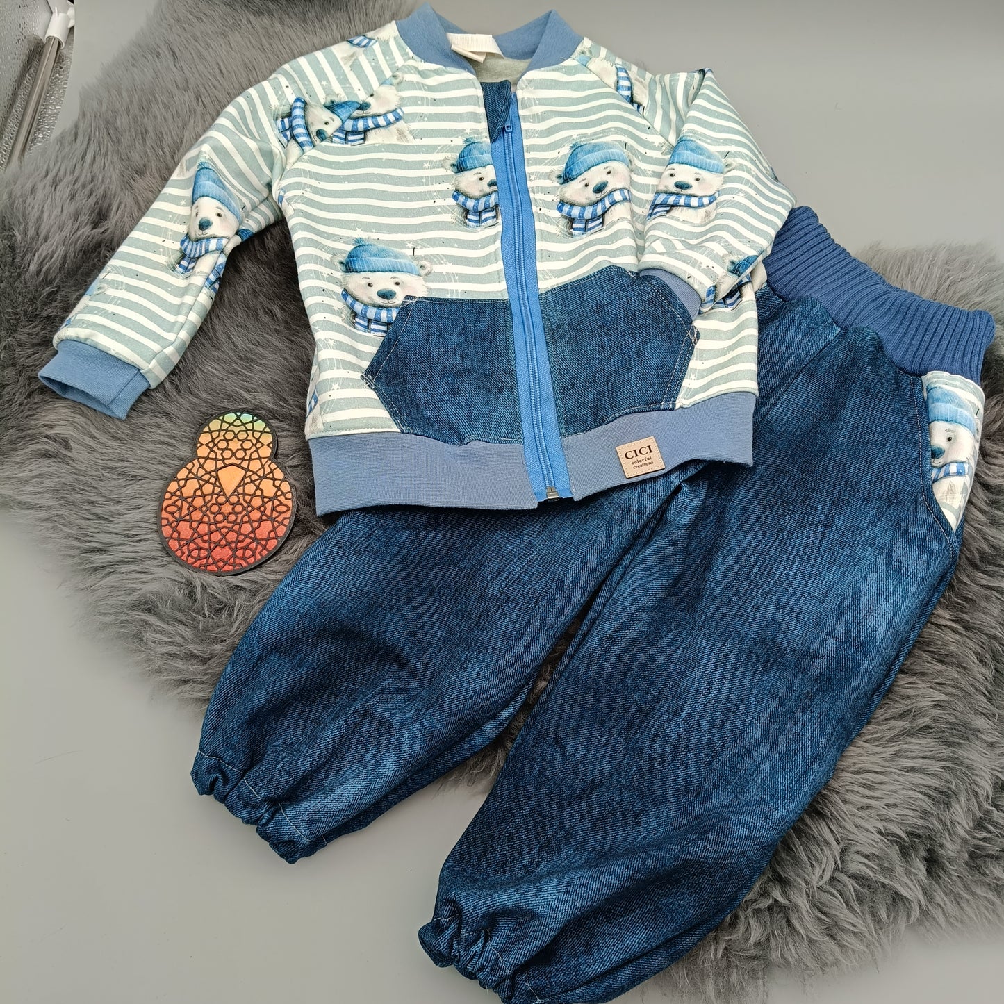 Set "Eisbär" Gr. 92/98